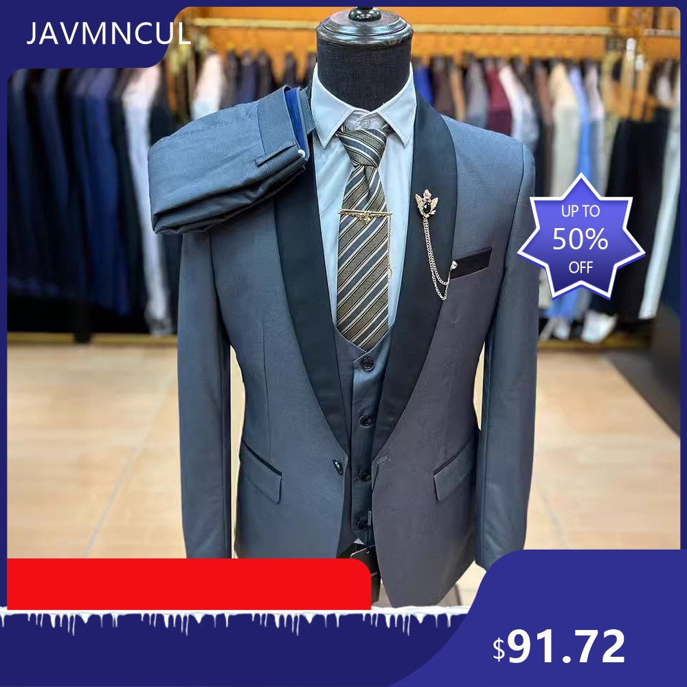 Men'S Formal Wear For Graduation - بدلة رجالية ضيقة من 3 قطع