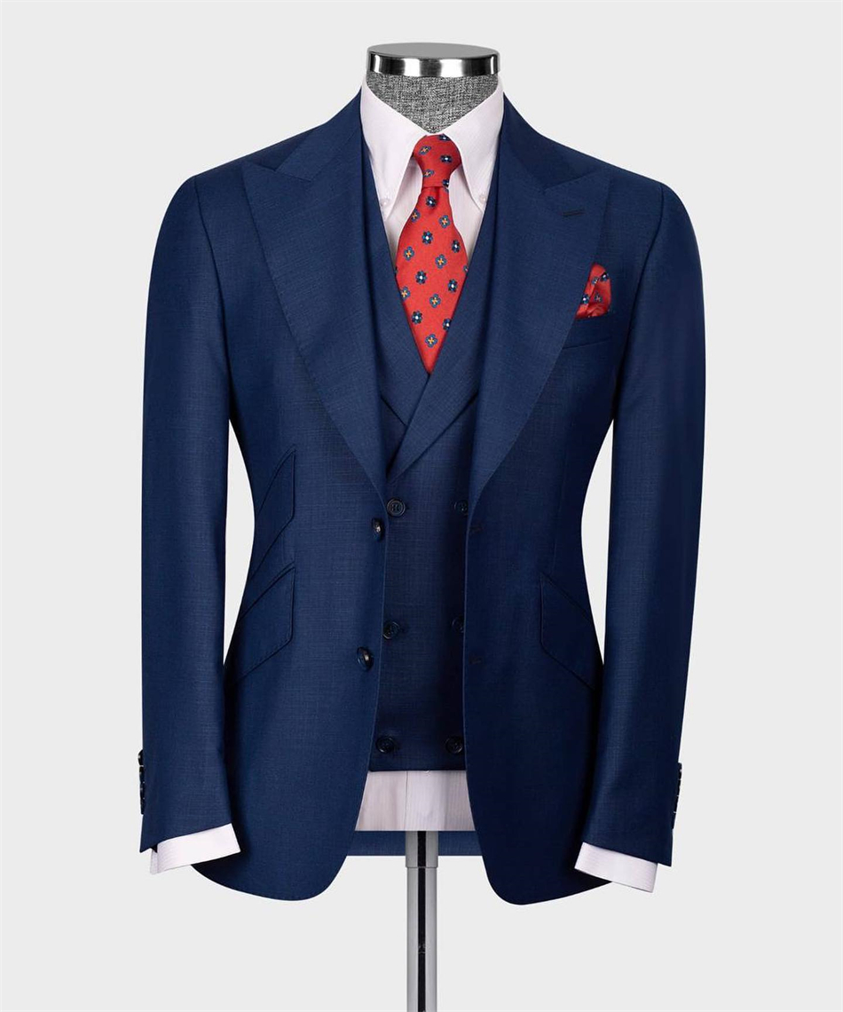 أنيقة الأزرق الداكن الكلاسيكية - مراجعة Men Formal Wear Blue وسعره
