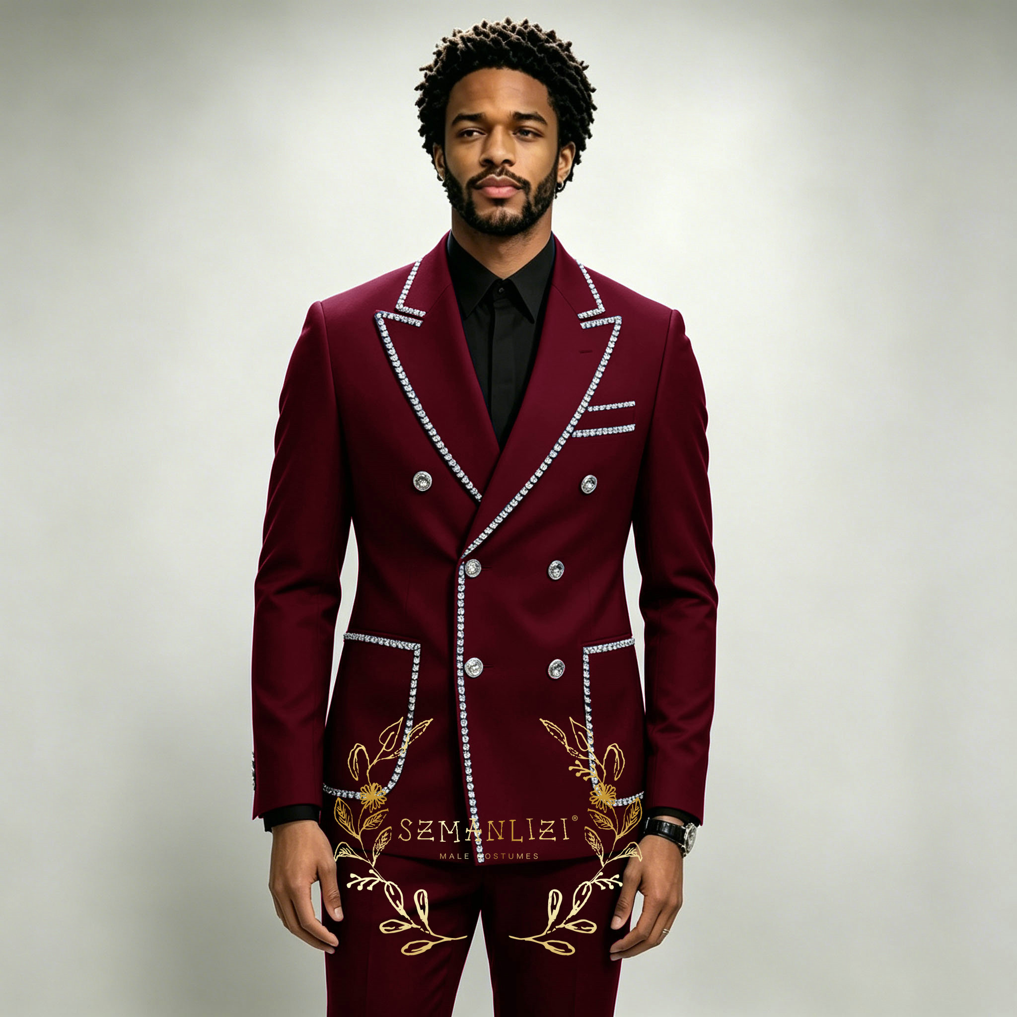 بدلات رجالية فاخرة من قطعتين ب - مراجعة Men Formal Wear Blue وسعره