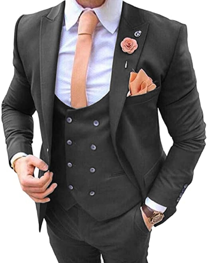 بدلة رجالية كحلية اللون مكونة  - مراجعة Men Formal Wear Blue وسعره
