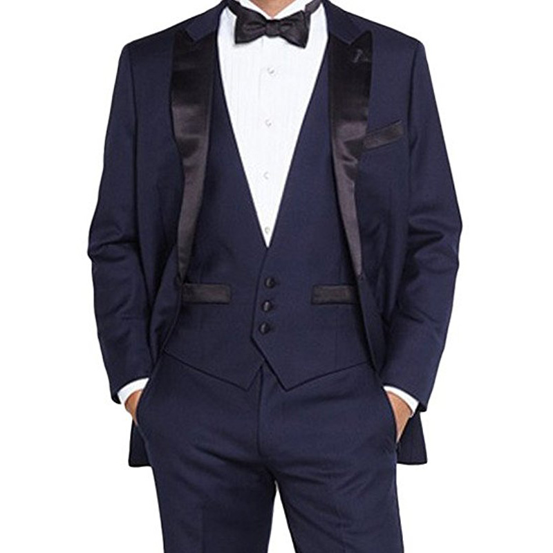 بدلة رجالية زرقاء داكنة للعريس - مراجعة Men Formal Wear Blue وسعره