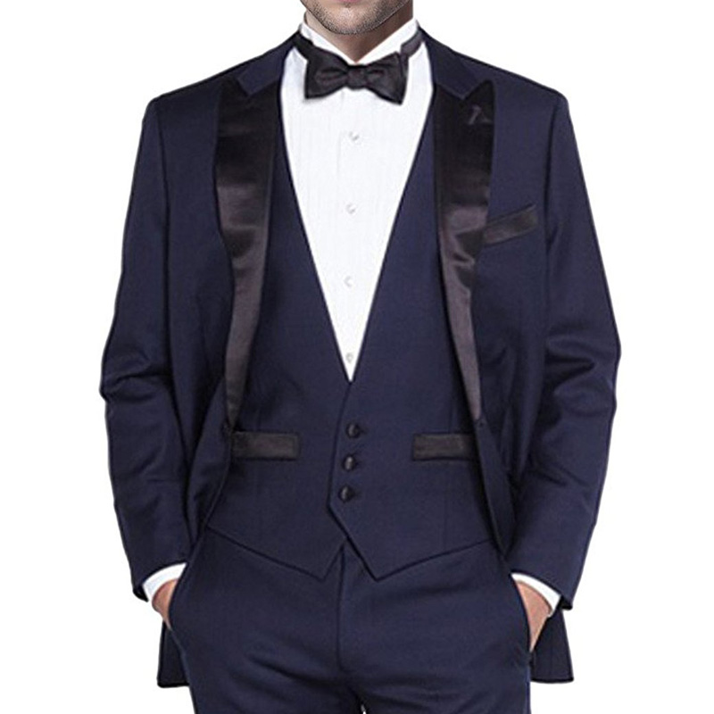 بدلة رجالية زرقاء داكنة للعريس - مراجعة Men Formal Wear Blue وسعره