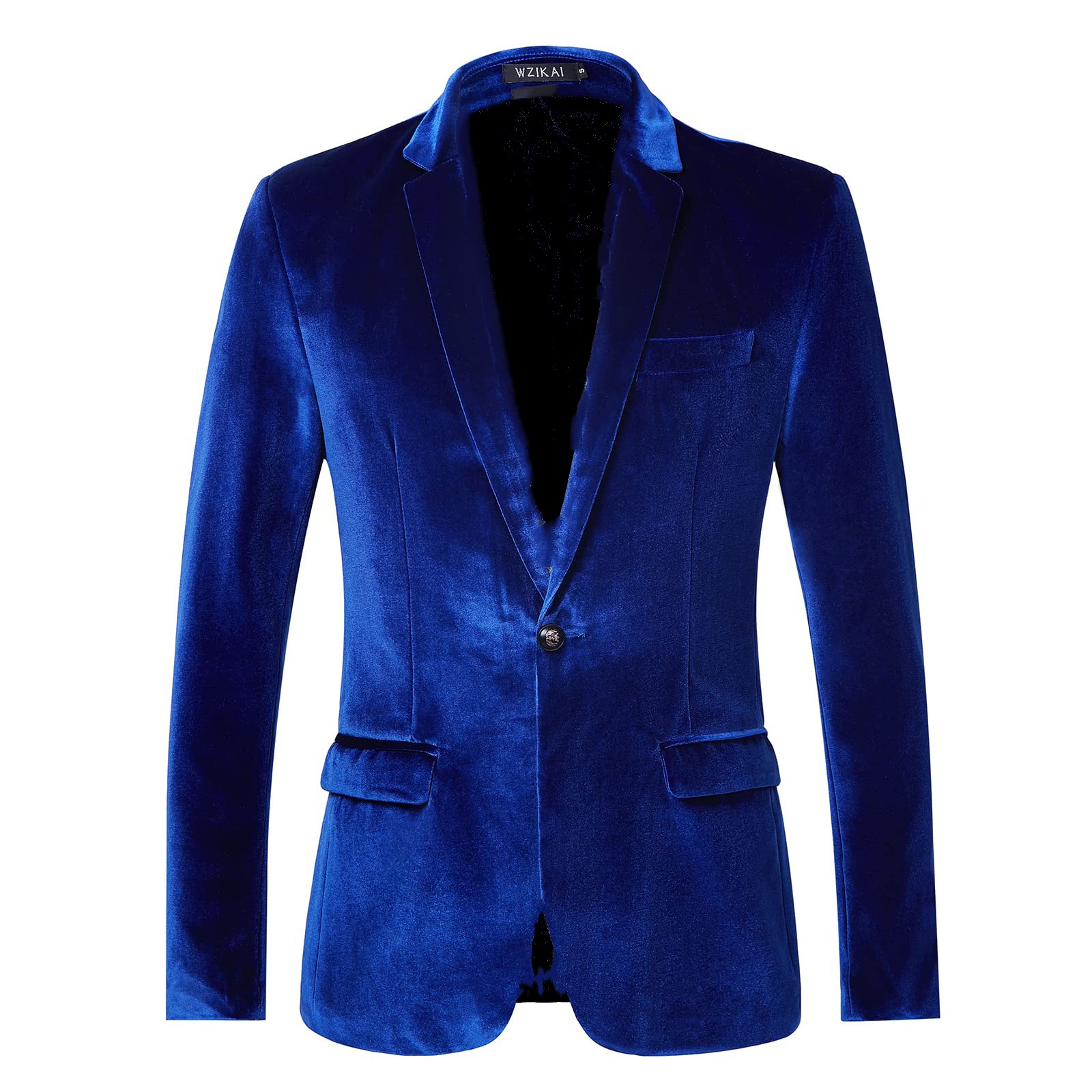 سترة رجالية مخملية ضيقة للشباب - مراجعة Men Formal Wear Blue وسعره