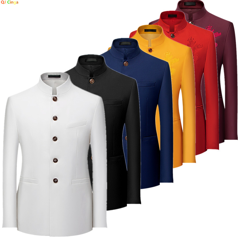 سترة رجالية طويلة الأكمام بالط - مراجعة Men Formal Wear Blue وسعره