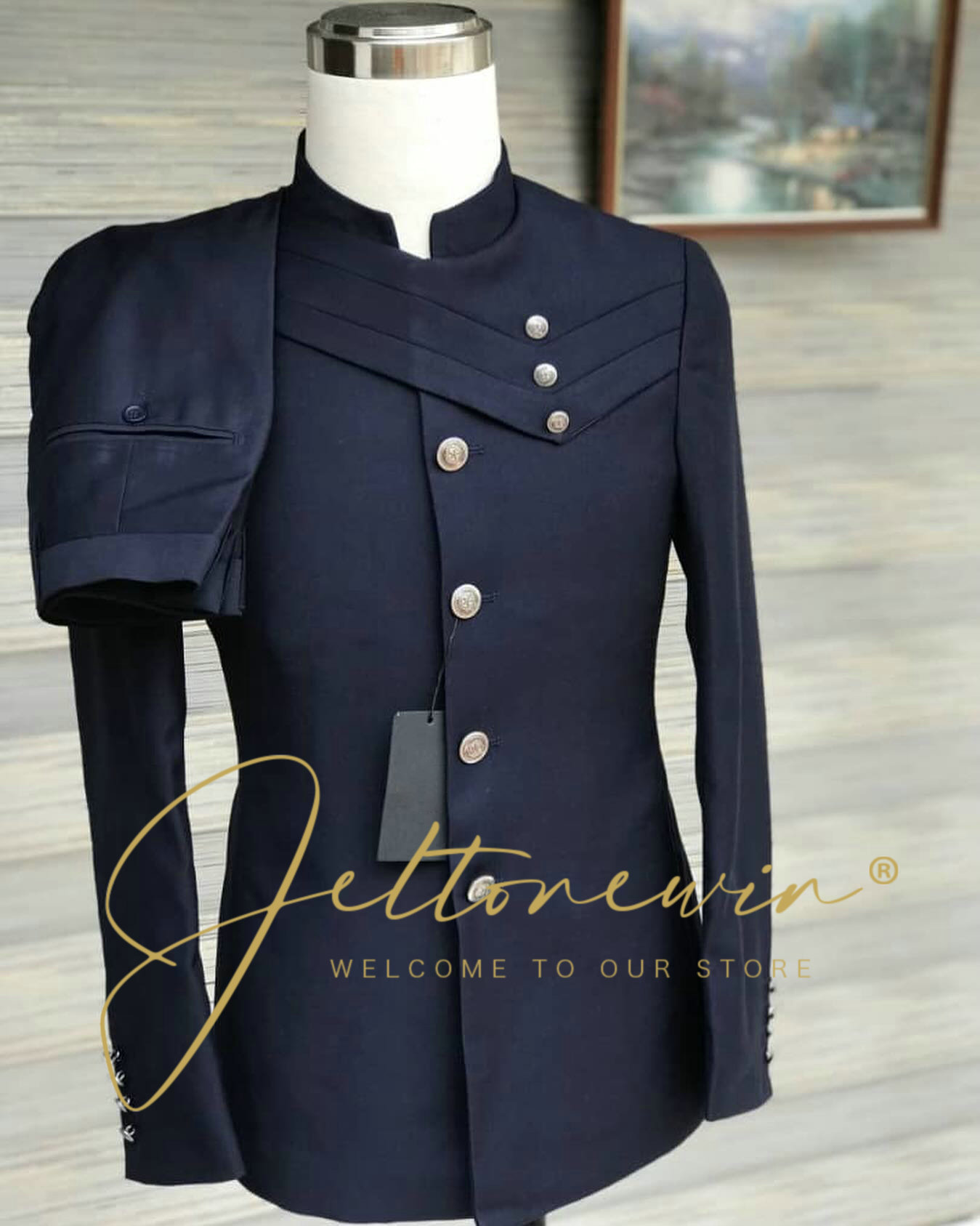 طقم بدلة رجالي باللون الأزرق ا - مراجعة Men Formal Wear Blue وسعره
