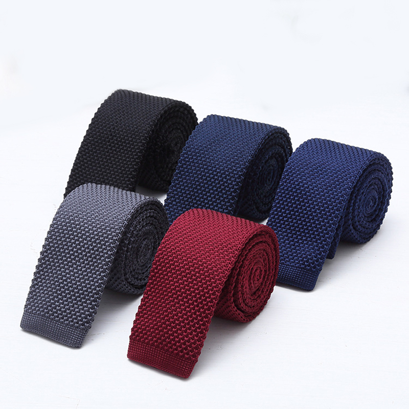 ربطات عنق محبوكة سوداء وبيضاء  - مراجعة Men Formal Wear Blue وسعره